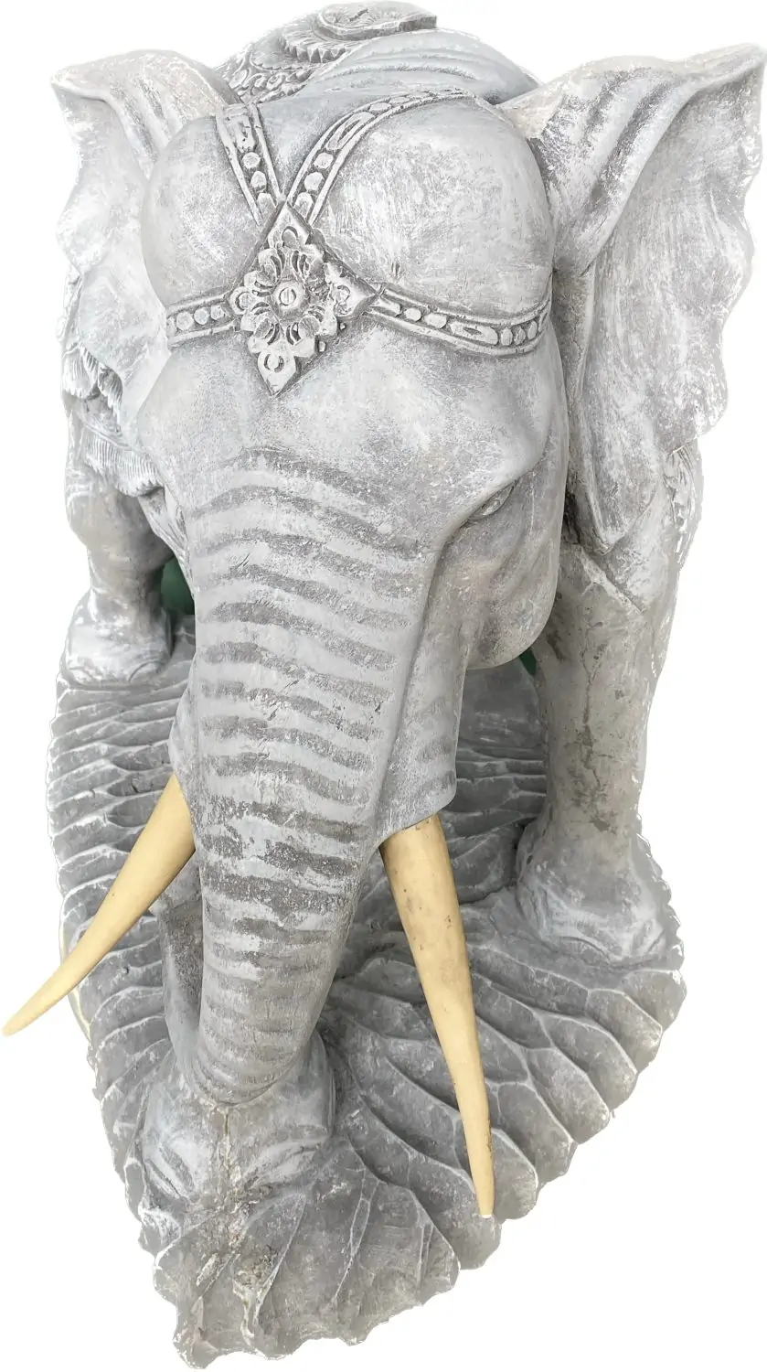 Artikelbild 6 des Artikels “Avan - Elefant mit Decke, Blick rechts, 63 cm L | Steinguss “